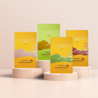 TÄGLICH QUARTETT mit 3 Ingwertees & 1 Früchtetee - LITIAO